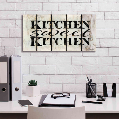 Image of 'Kitchen Sweet Kitchen on Wood Panels' by Cindy Jacobs, Canvas Wall Art,24 x 12