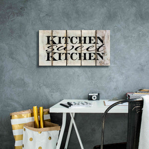 'Kitchen Sweet Kitchen on Wood Panels' by Cindy Jacobs, Canvas Wall Art,24 x 12