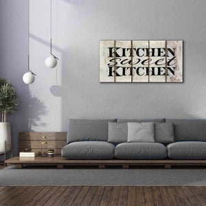 'Kitchen Sweet Kitchen on Wood Panels' by Cindy Jacobs, Canvas Wall Art,60 x 30