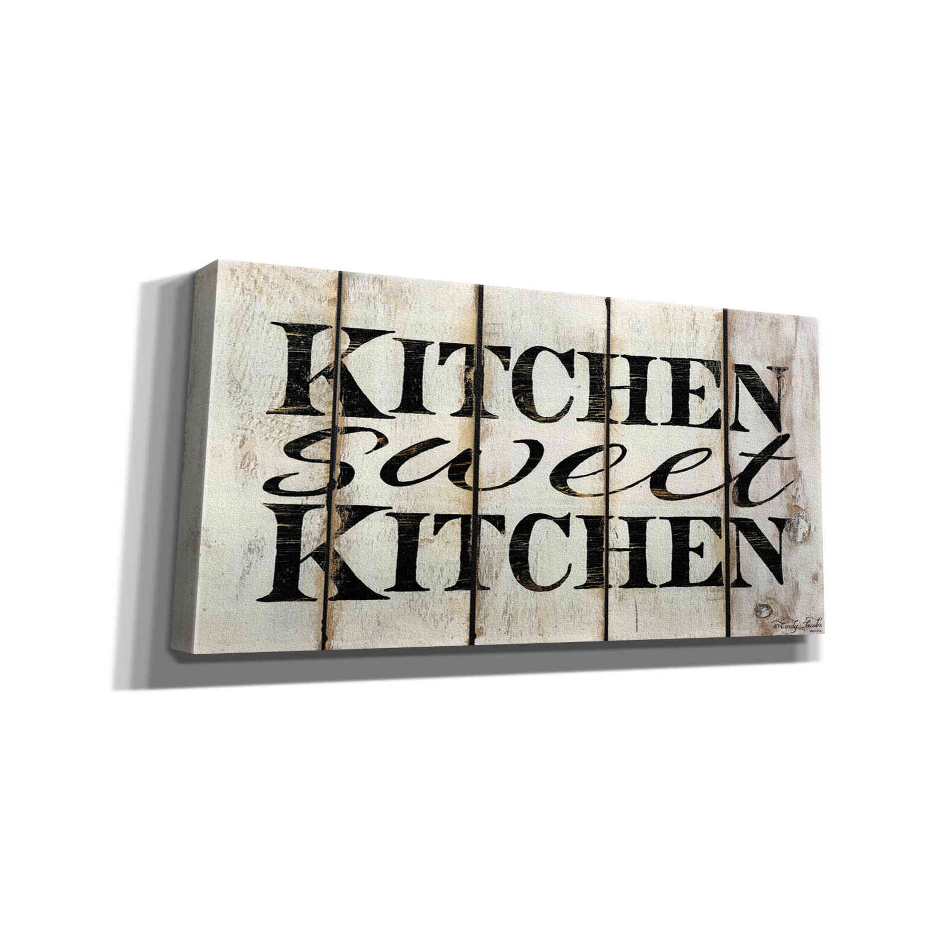'Kitchen Sweet Kitchen on Wood Panels' by Cindy Jacobs, Canvas Wall Art