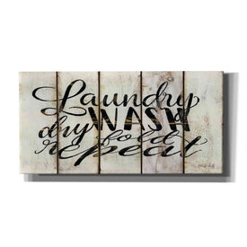 'Laundry Duties on Wood Panels' by Cindy Jacobs, Canvas Wall Art