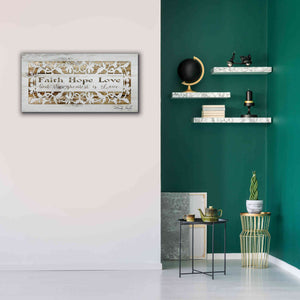 'Faith, Hope, Love' by Cindy Jacobs, Canvas Wall Art,40 x 20