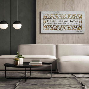 'Faith, Hope, Love' by Cindy Jacobs, Canvas Wall Art,60 x 30