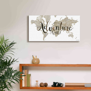 'Adventure Awaits' by Cindy Jacobs, Canvas Wall Art,24 x 12