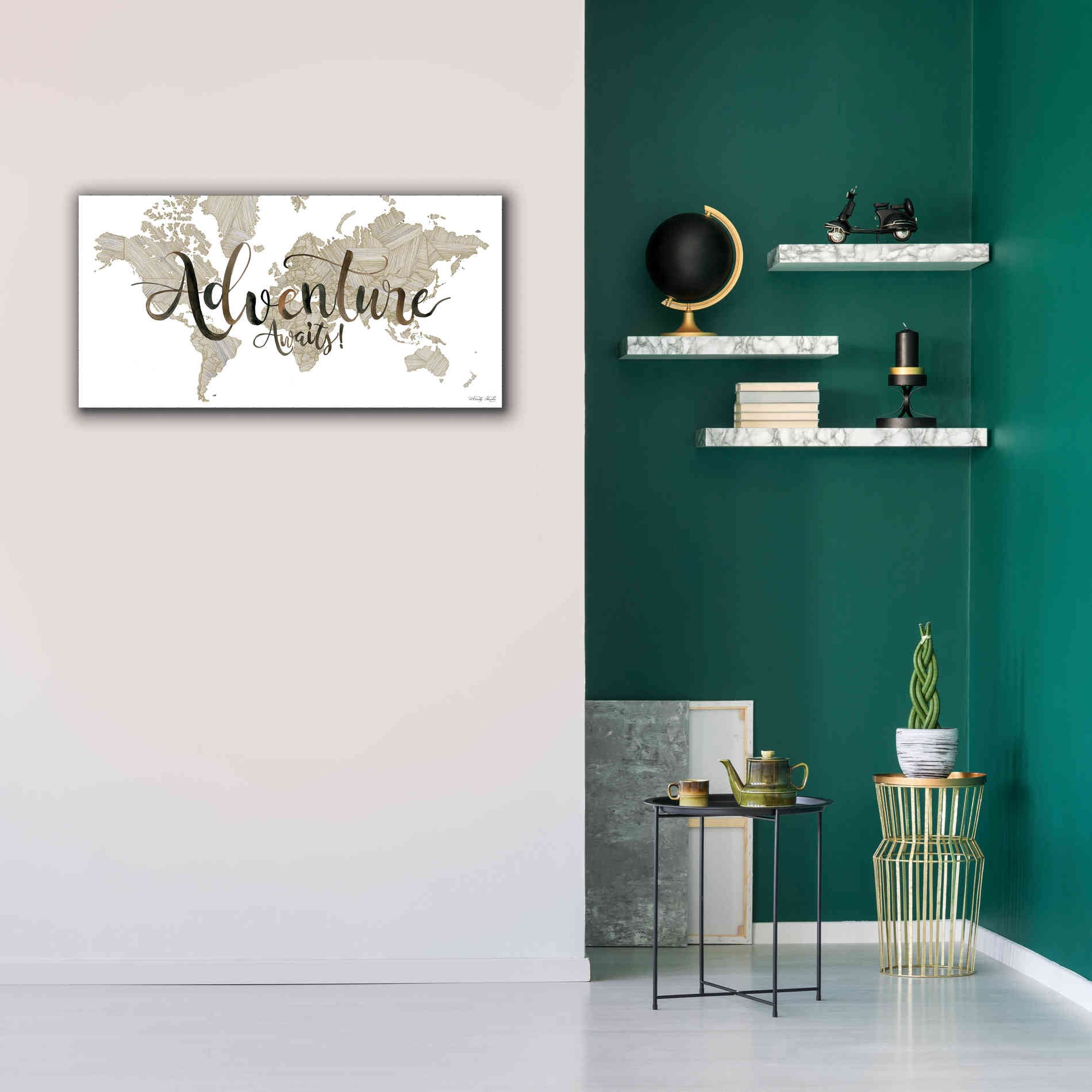 'Adventure Awaits' by Cindy Jacobs, Canvas Wall Art,40 x 20