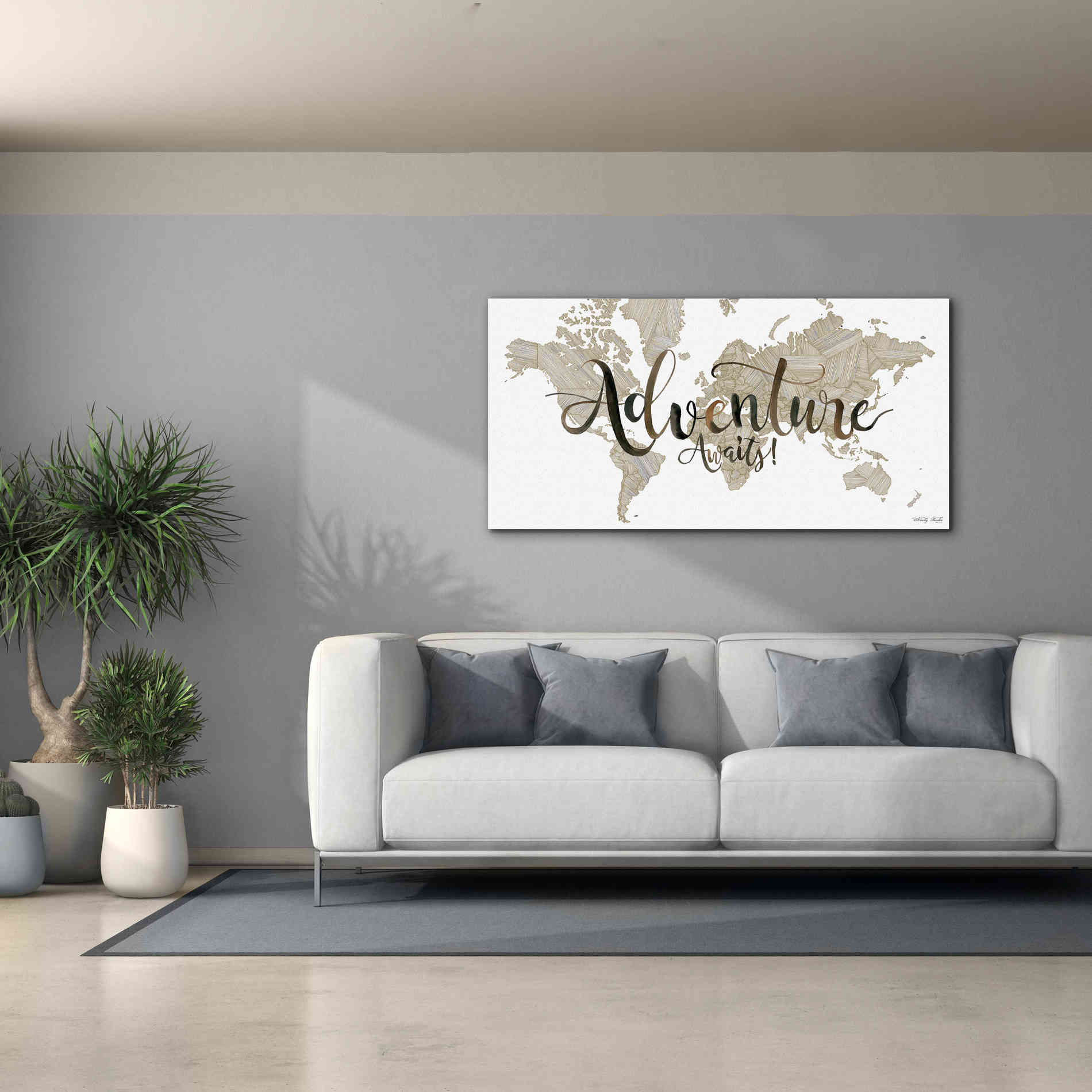 'Adventure Awaits' by Cindy Jacobs, Canvas Wall Art,60 x 30