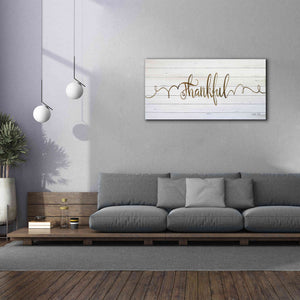 'Thankful' by Cindy Jacobs, Canvas Wall Art,60 x 30