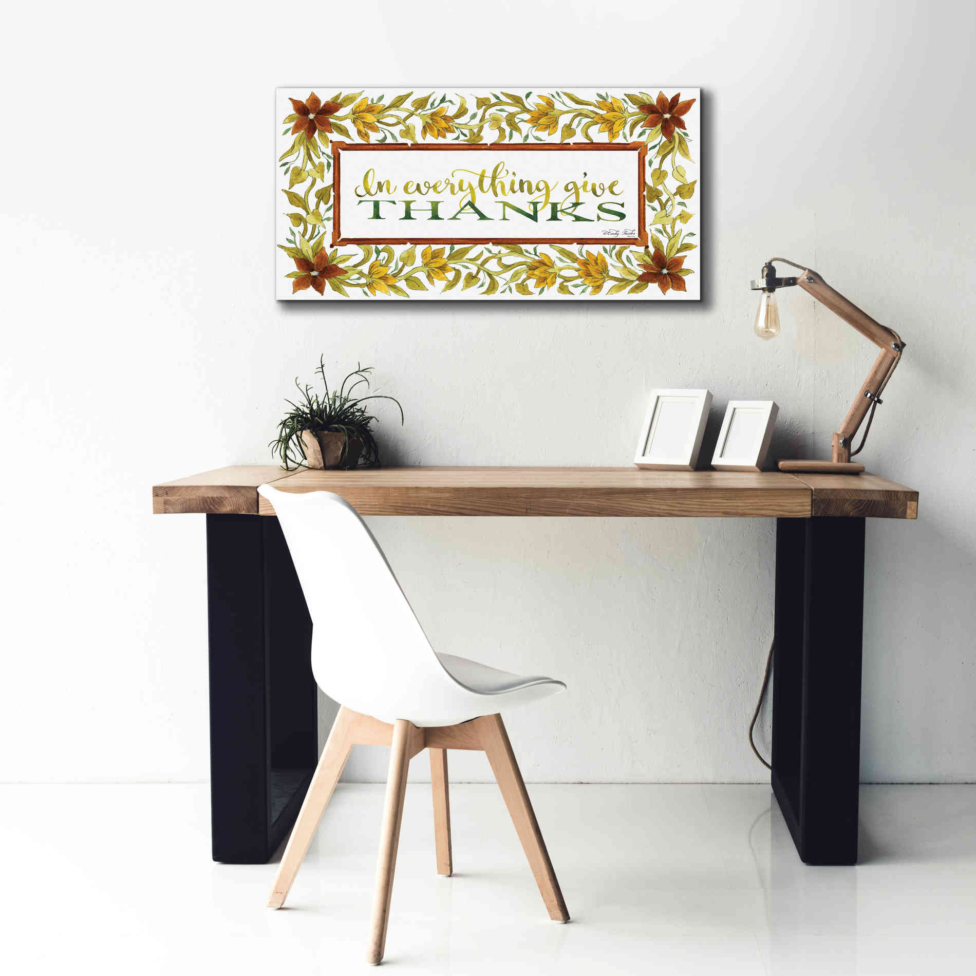 'In Everything' by Cindy Jacobs, Canvas Wall Art,40 x 20