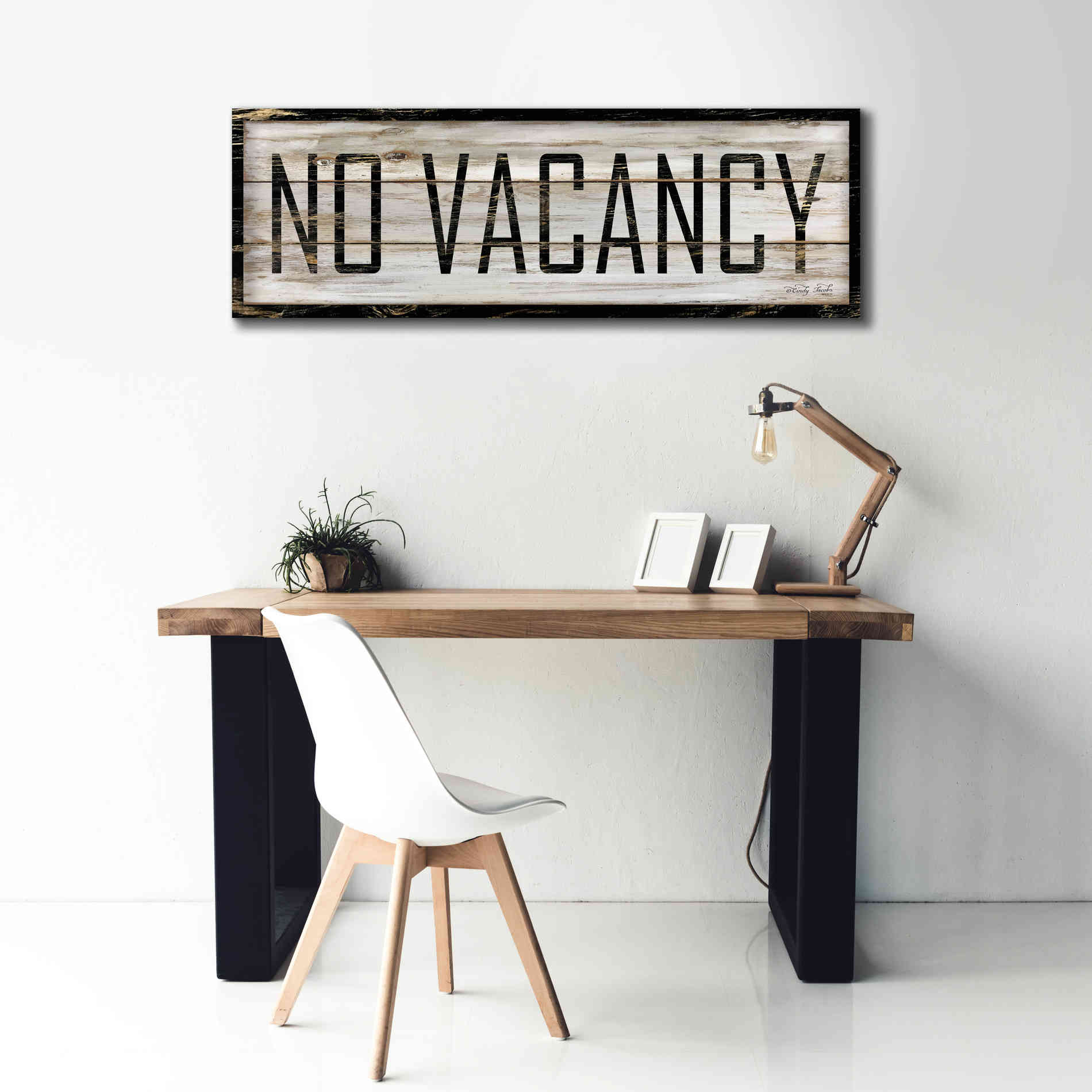'No Vacancy' by Cindy Jacobs, Canvas Wall Art,60 x 20