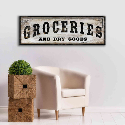 Image of 'Groceries and Dry Goods' by Cindy Jacobs, Canvas Wall Art,60 x 20