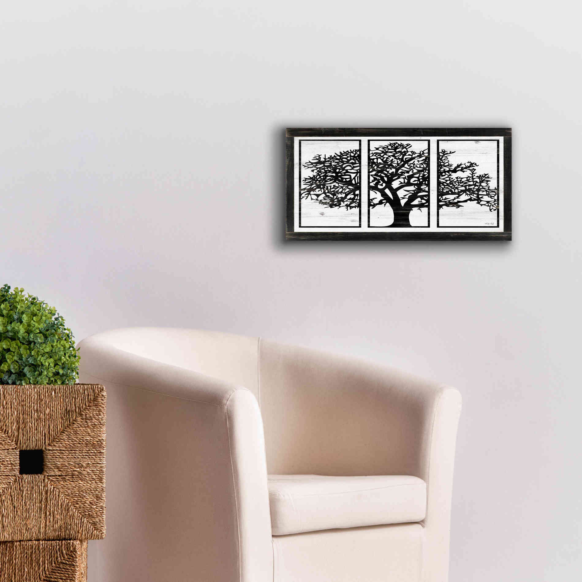 'Geo Tree' by Cindy Jacobs, Canvas Wall Art,24 x 12