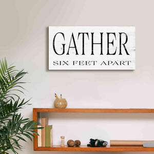 'Gather Six Feet Apart' by Cindy Jacobs, Canvas Wall Art,24 x 12