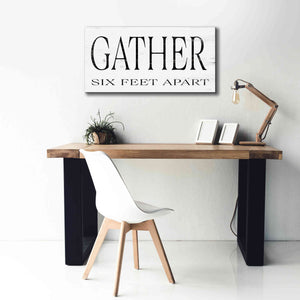 'Gather Six Feet Apart' by Cindy Jacobs, Canvas Wall Art,40 x 20