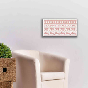 'Happy Holidays Stitchery' by Cindy Jacobs, Canvas Wall Art,24 x 12