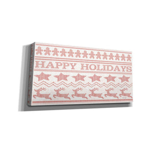 'Happy Holidays Stitchery' by Cindy Jacobs, Canvas Wall Art