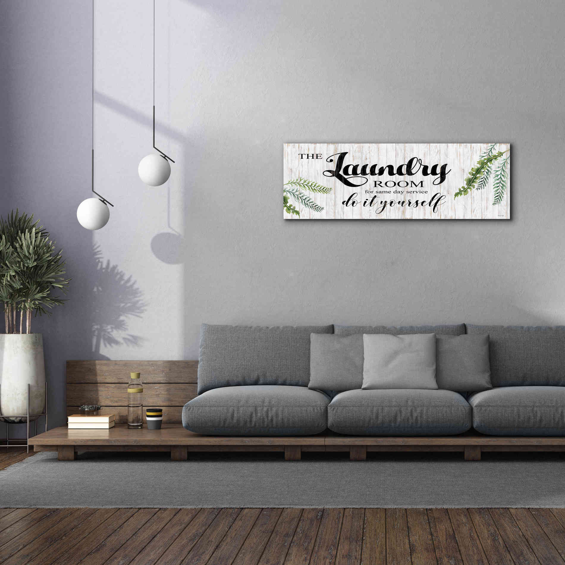 'The Laundry Room' by Cindy Jacobs, Canvas Wall Art,60 x 20