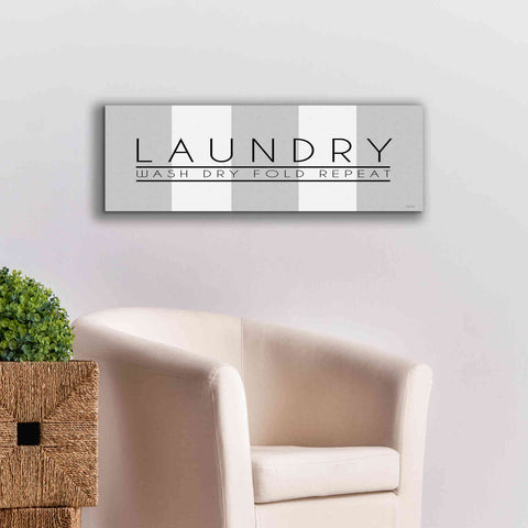 Image of 'Laundry - Wash, Dry, Fold, Repeat 1' by Cindy Jacobs, Canvas Wall Art,36 x 12