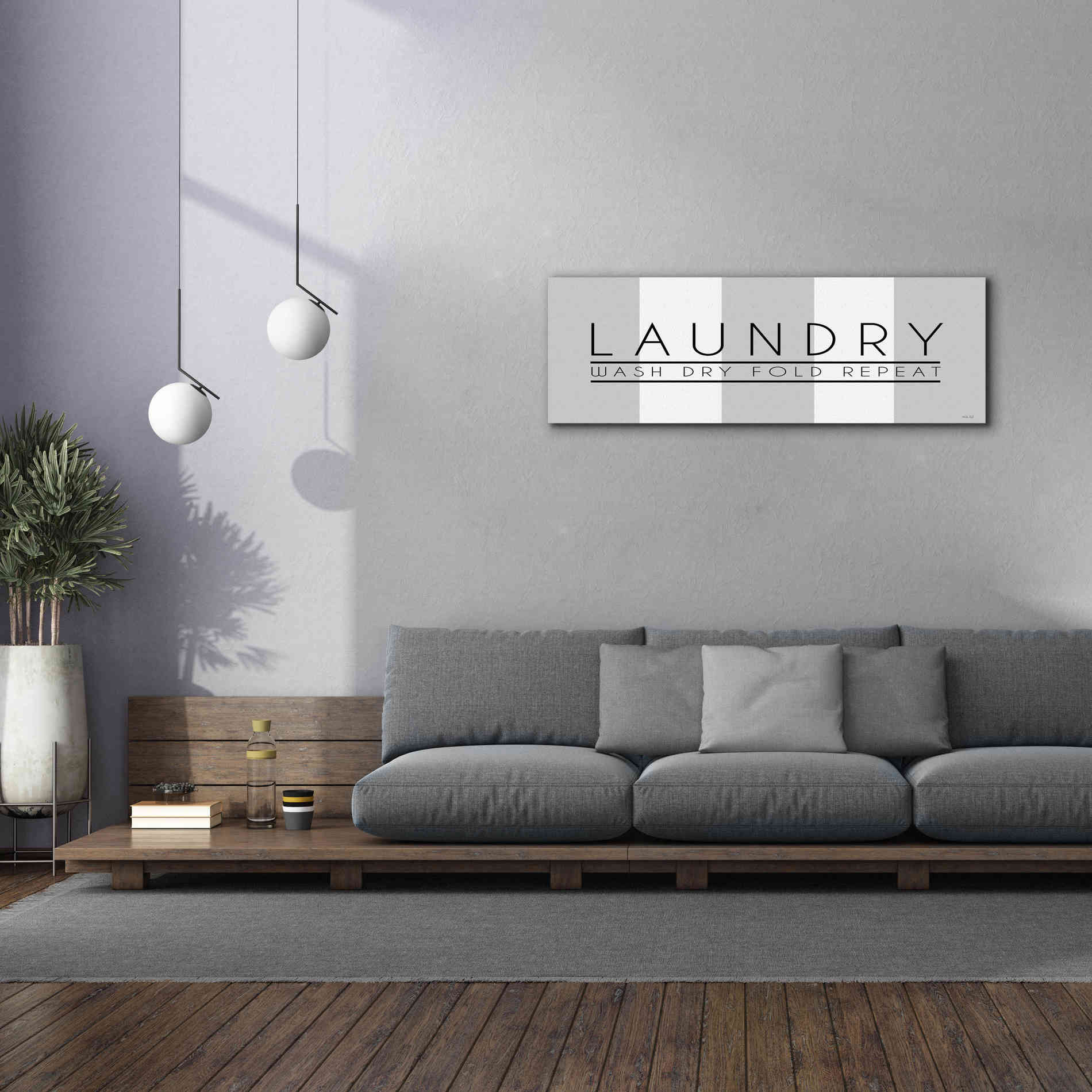 'Laundry - Wash, Dry, Fold, Repeat 1' by Cindy Jacobs, Canvas Wall Art,60 x 20