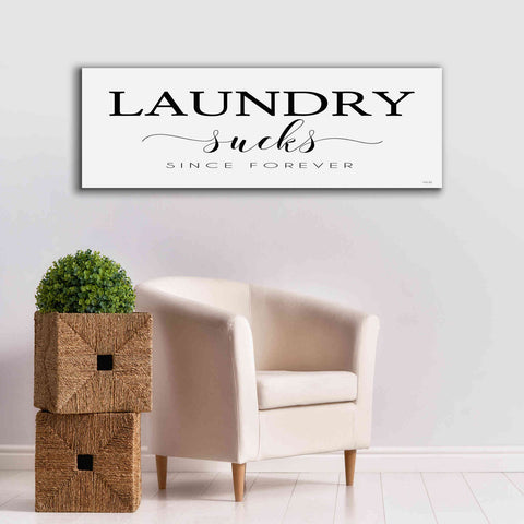 Image of 'Laundry Sucks' by Cindy Jacobs, Canvas Wall Art,60 x 20