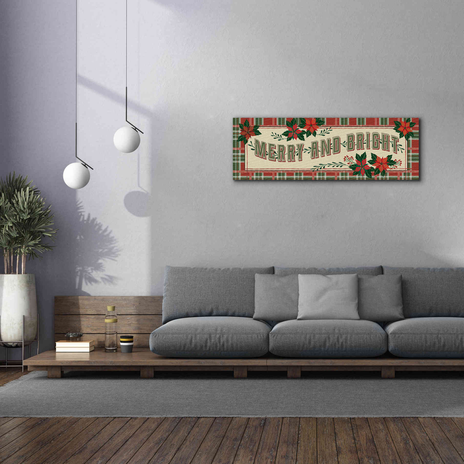 'Nostalgic Merry & Bright' by Cindy Jacobs, Canvas Wall Art,60 x 20