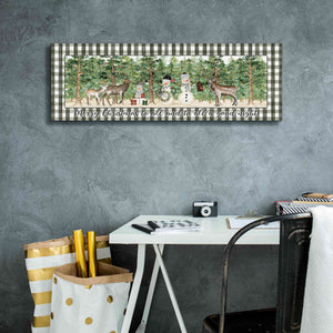 'Merry Christmas to All on Plaid' by Cindy Jacobs, Canvas Wall Art,36 x 12