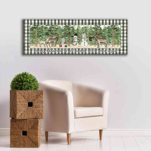 'Merry Christmas to All on Plaid' by Cindy Jacobs, Canvas Wall Art,60 x 20