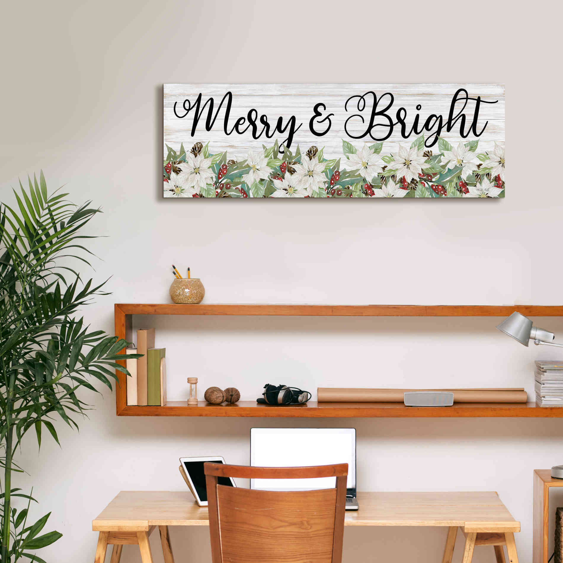 'Merry & Bright' by Cindy Jacobs, Canvas Wall Art,36 x 12