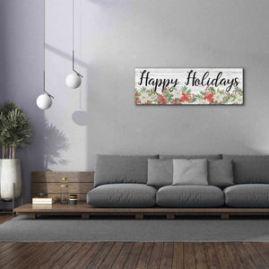 'Happy Holidays Sign' by Cindy Jacobs, Canvas Wall Art,60 x 20