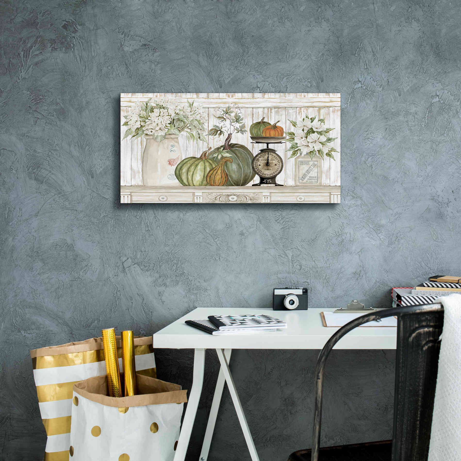 'Kitchen Harvest' by Cindy Jacobs, Canvas Wall Art,24 x 12