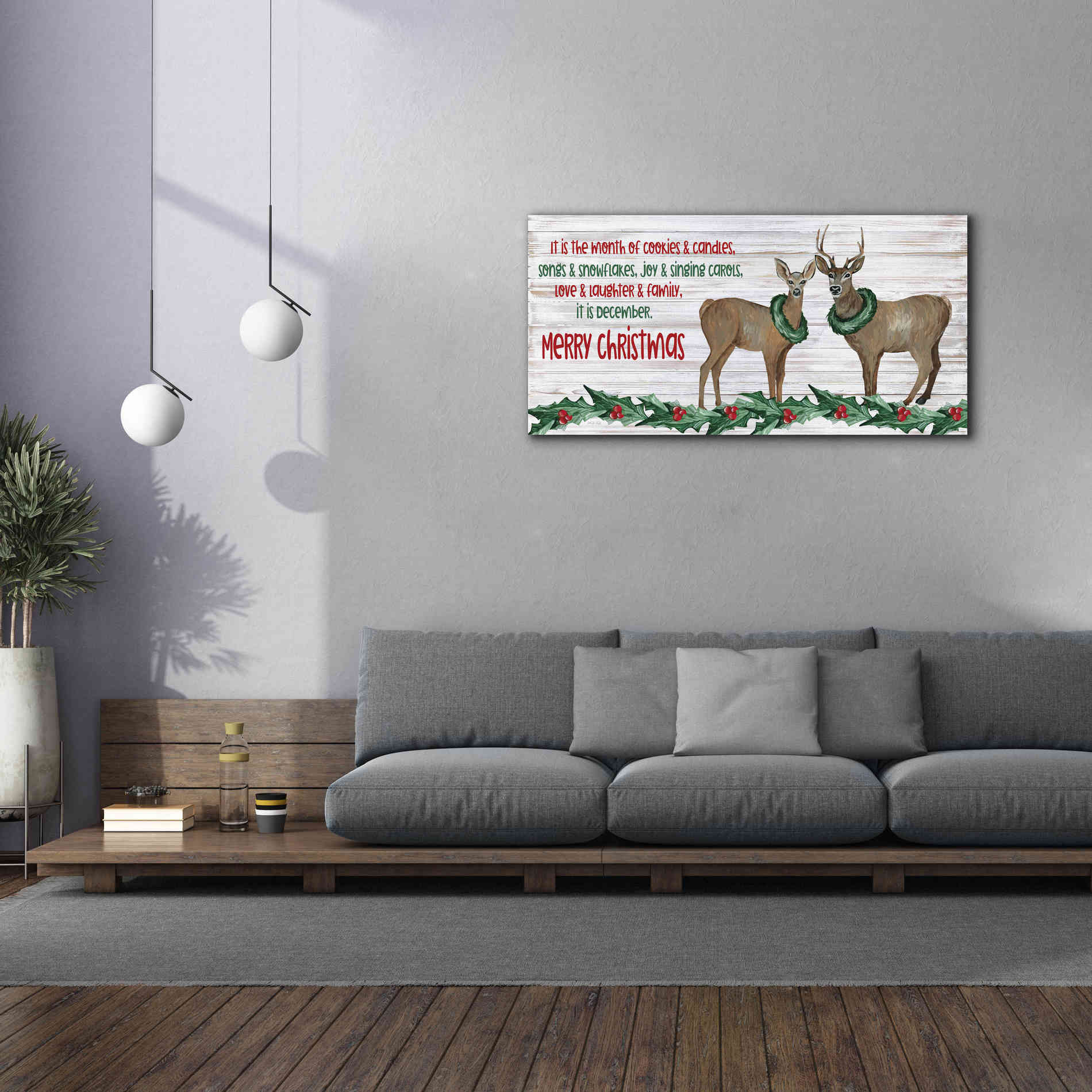 'It is December' by Cindy Jacobs, Canvas Wall Art,60 x 30