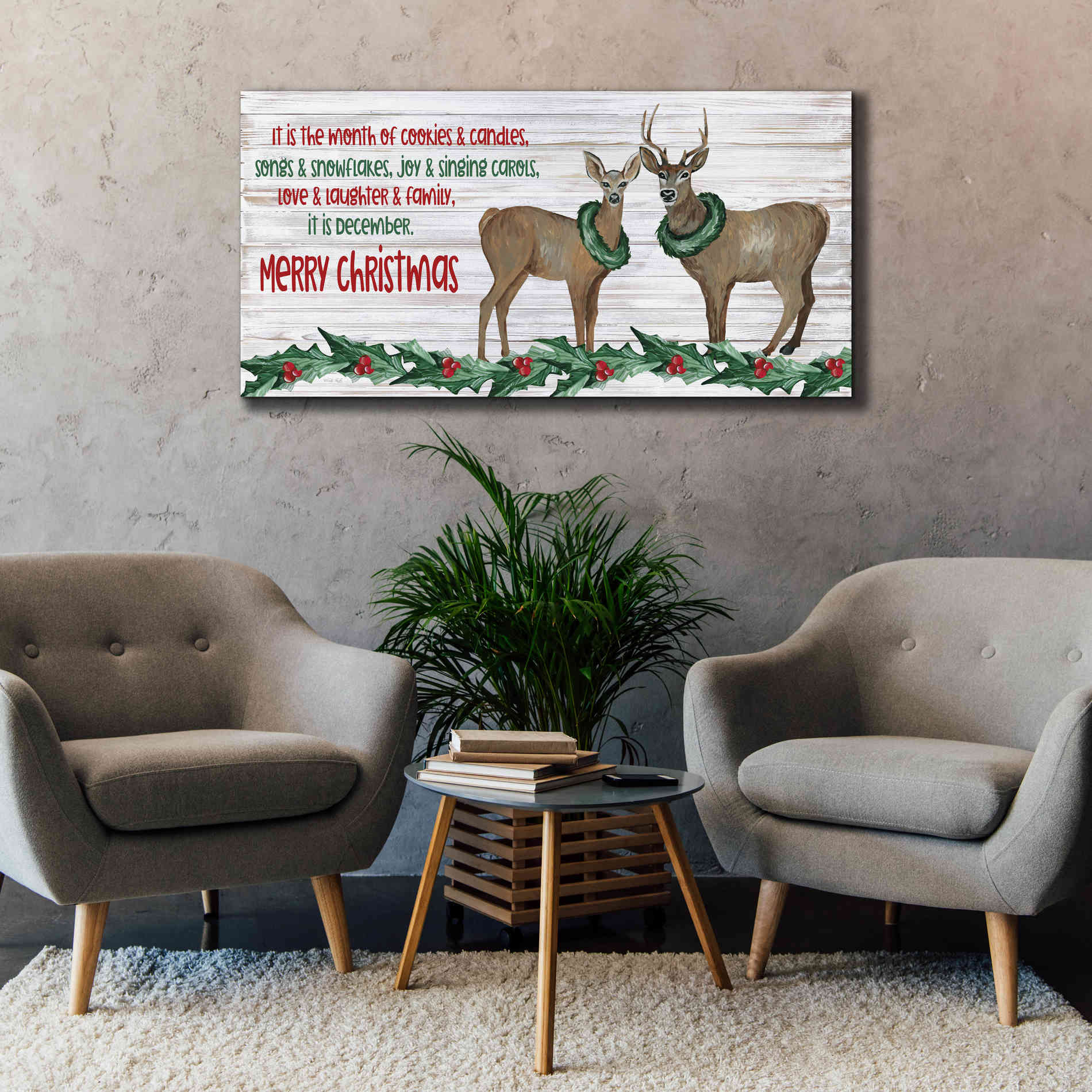 'It is December' by Cindy Jacobs, Canvas Wall Art,60 x 30