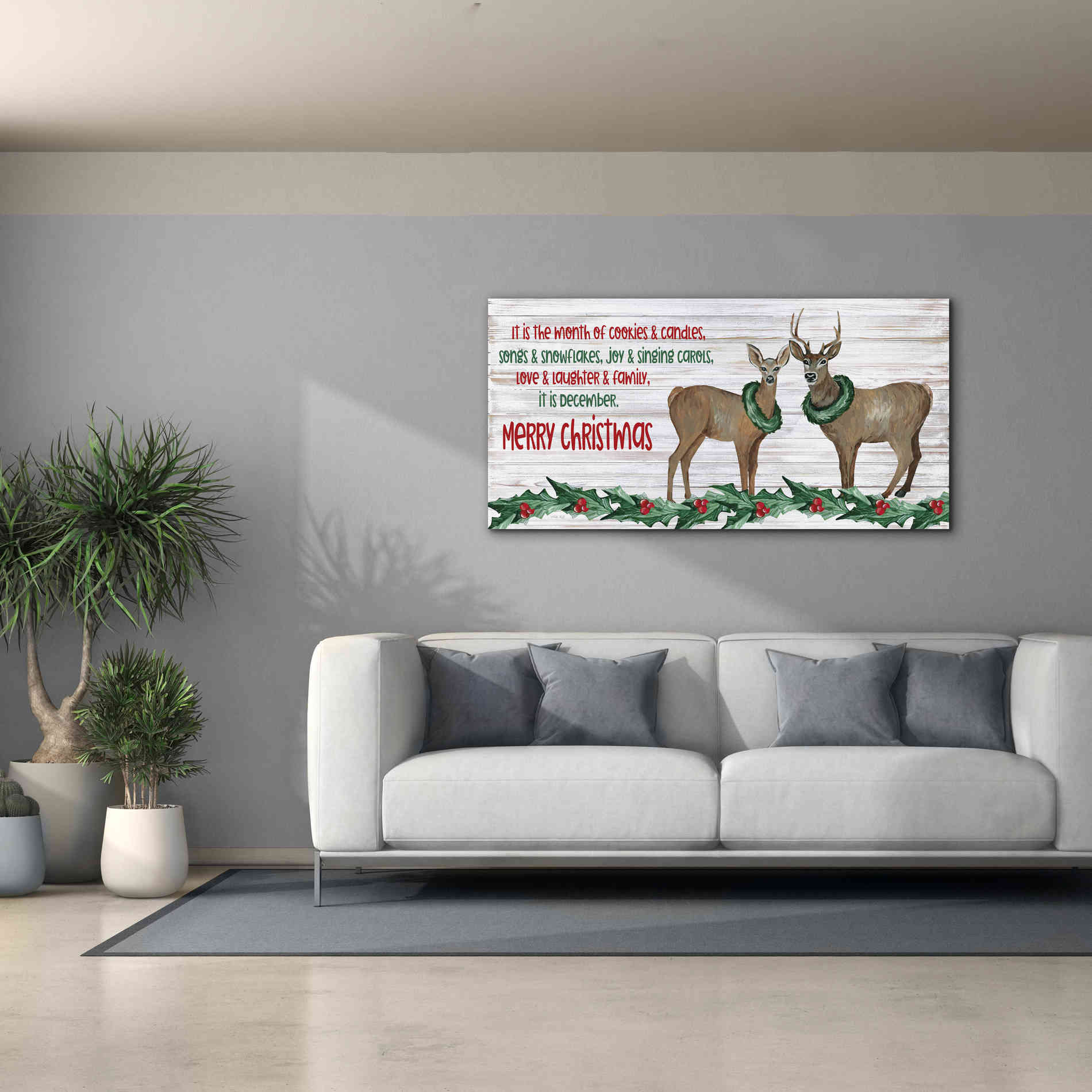 'It is December' by Cindy Jacobs, Canvas Wall Art,60 x 30