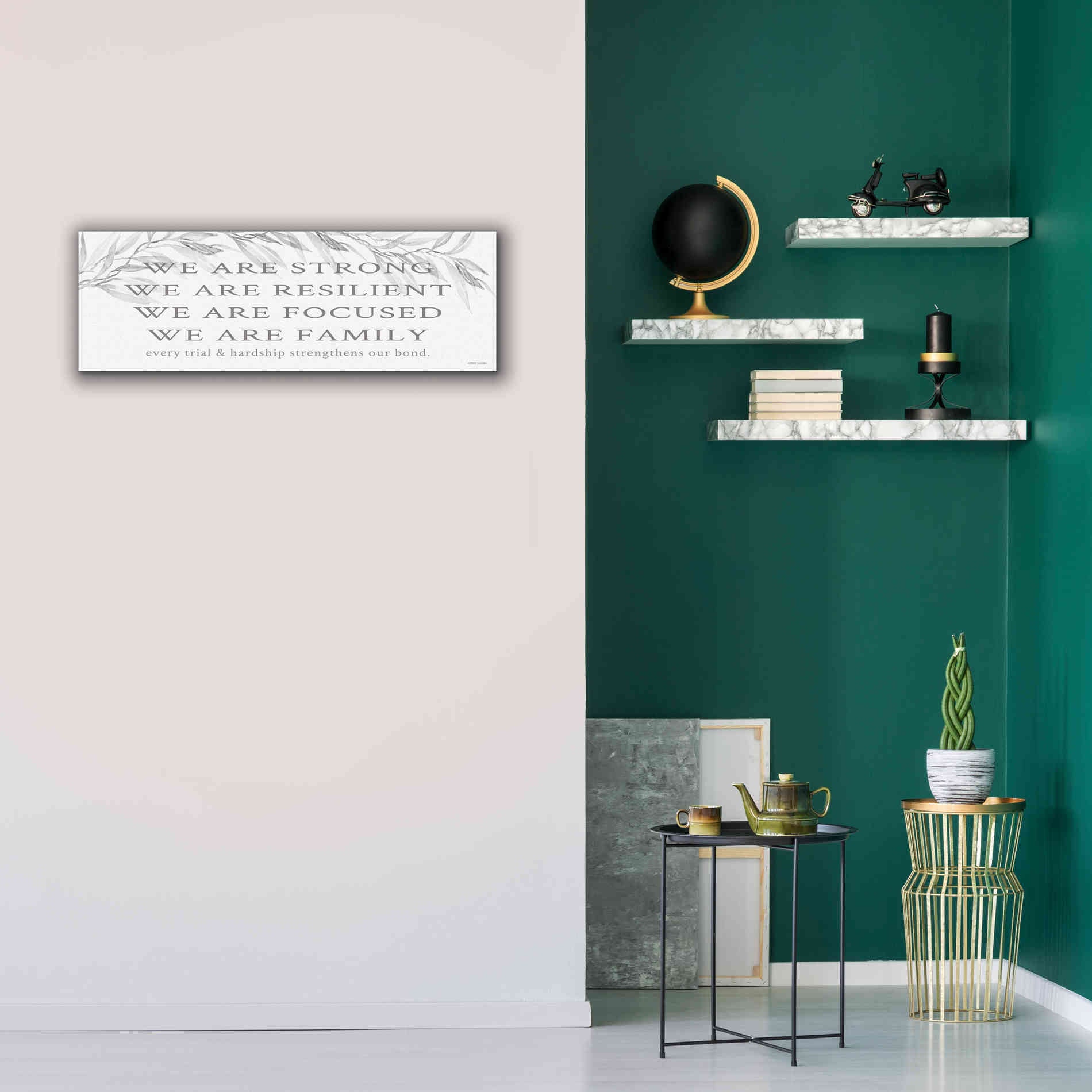'We Are Family' by Cindy Jacobs, Canvas Wall Art,36 x 12