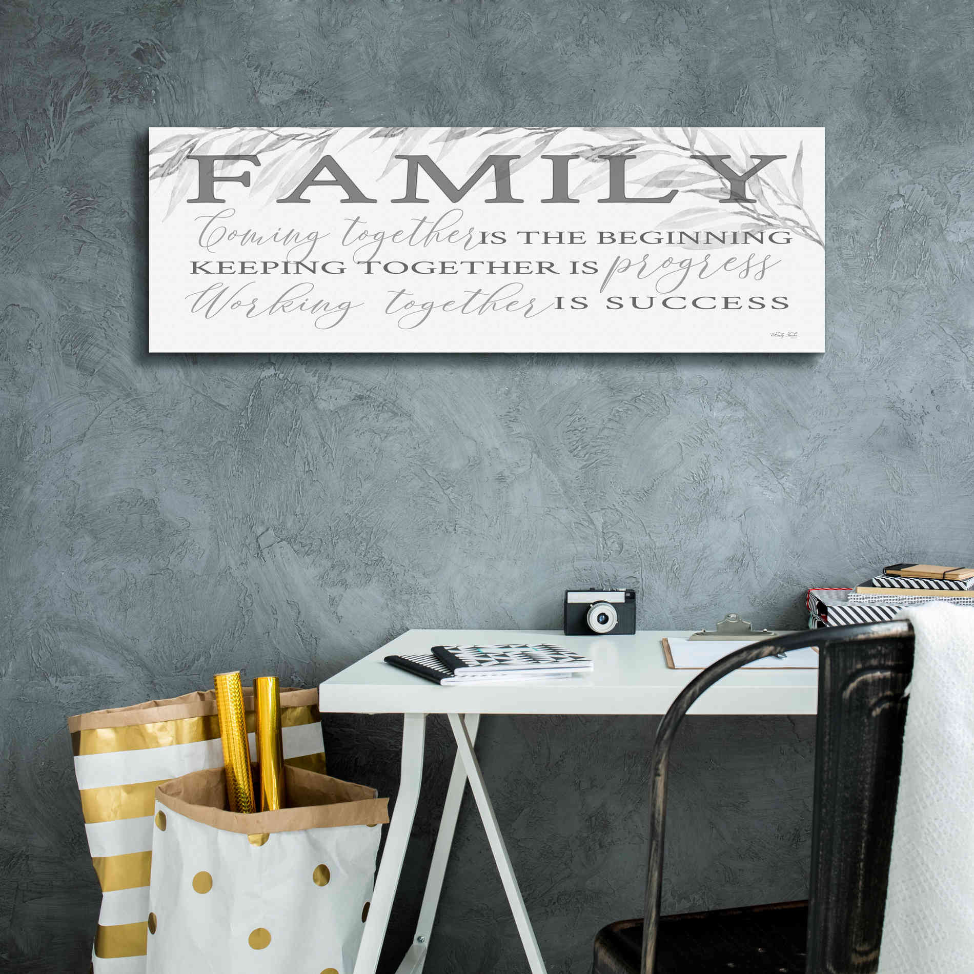 'Family Coming Together' by Cindy Jacobs, Canvas Wall Art,36 x 12