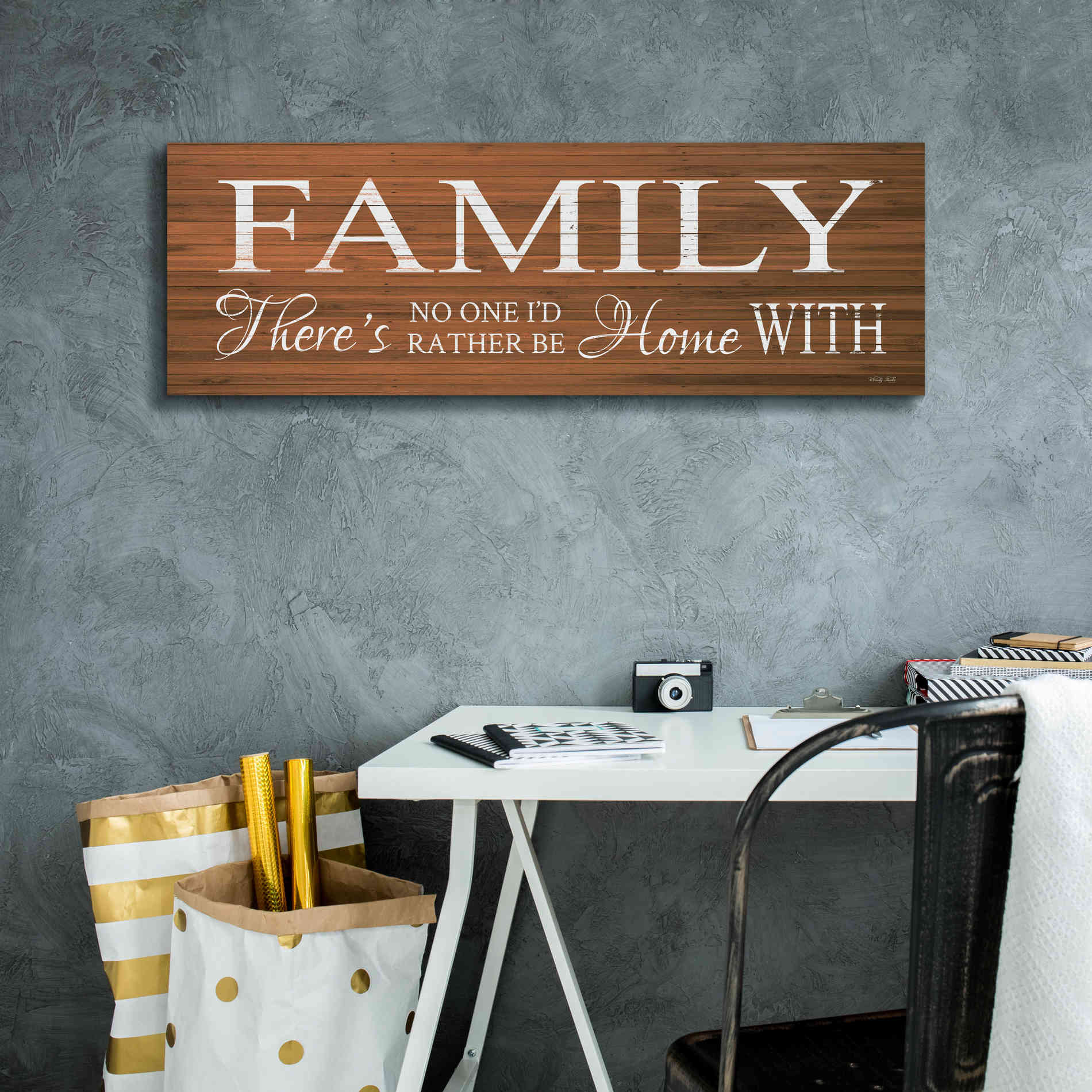'Family Sign' by Cindy Jacobs, Canvas Wall Art,36 x 12