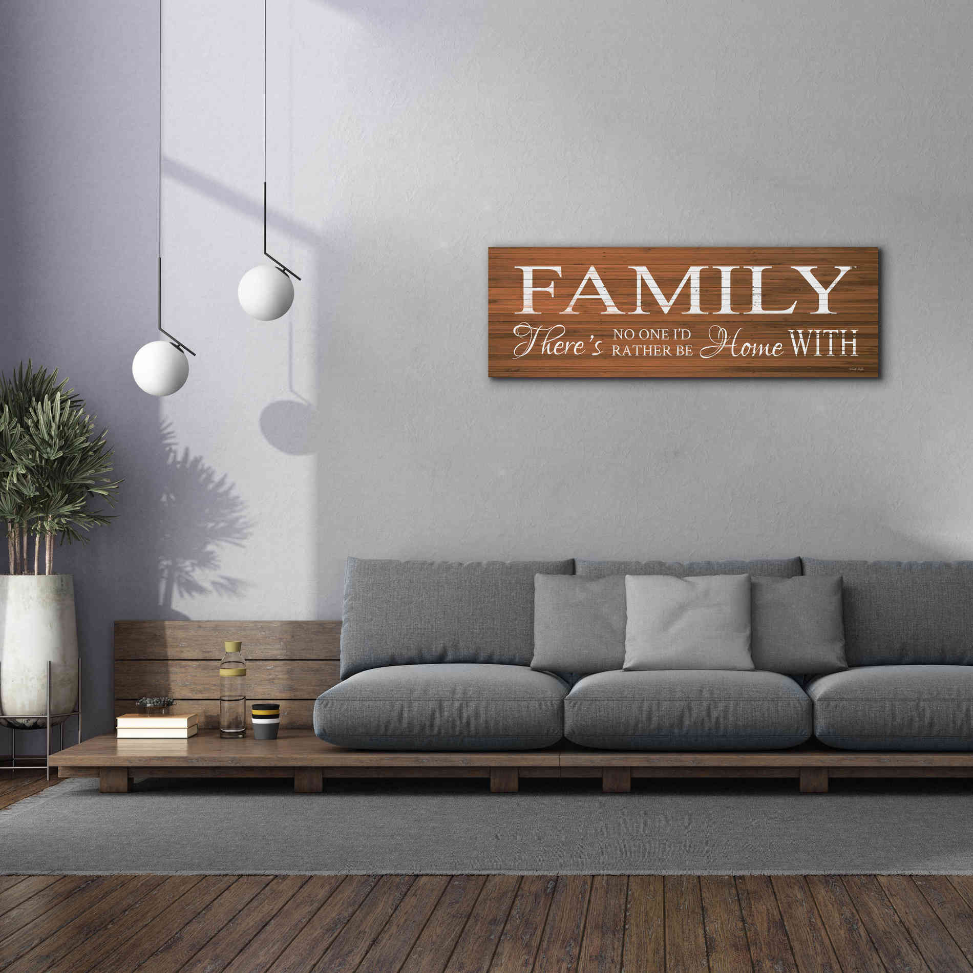 'Family Sign' by Cindy Jacobs, Canvas Wall Art,60 x 20