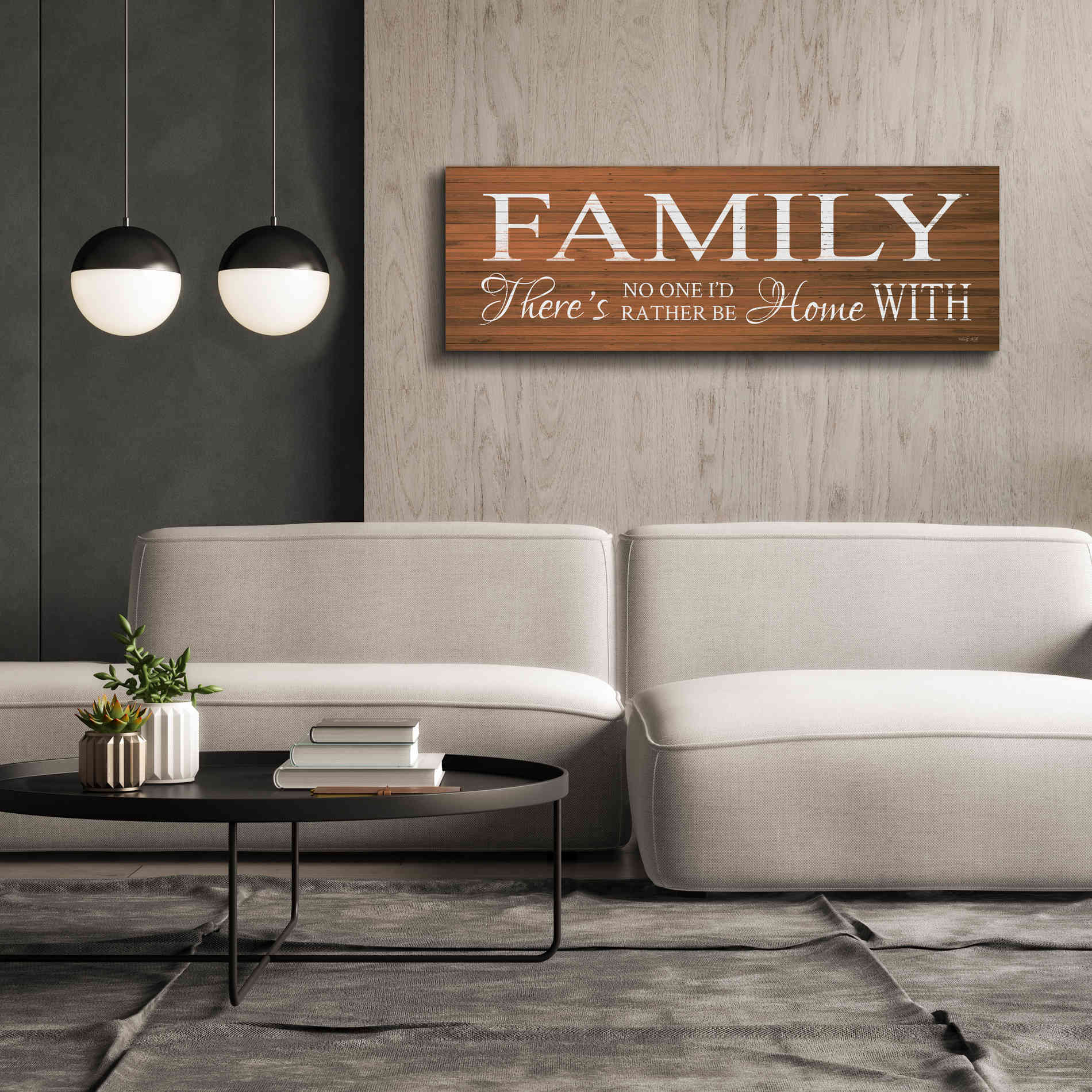 'Family Sign' by Cindy Jacobs, Canvas Wall Art,60 x 20