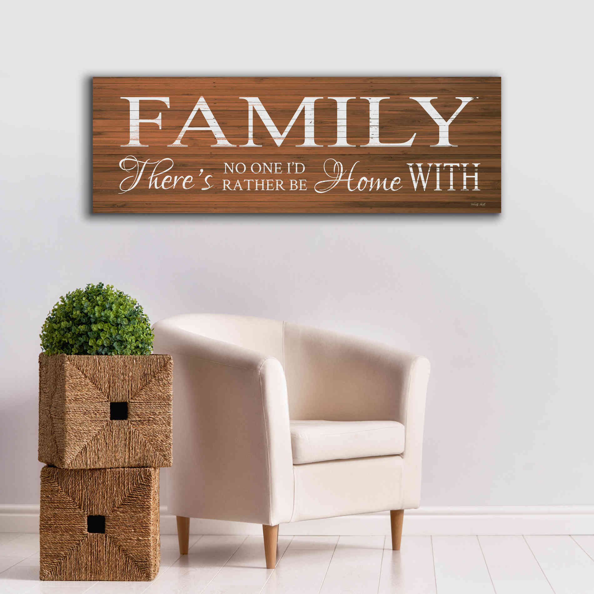 'Family Sign' by Cindy Jacobs, Canvas Wall Art,60 x 20