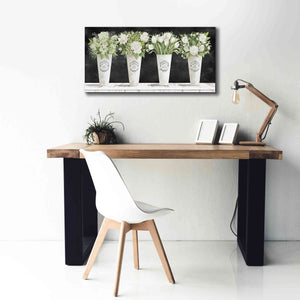 'White Flowers Still Life II' by Cindy Jacobs, Canvas Wall Art,40 x 20