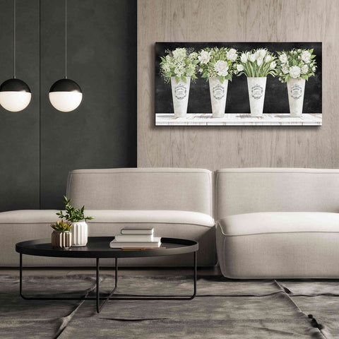 Image of 'White Flowers Still Life II' by Cindy Jacobs, Canvas Wall Art,60 x 30