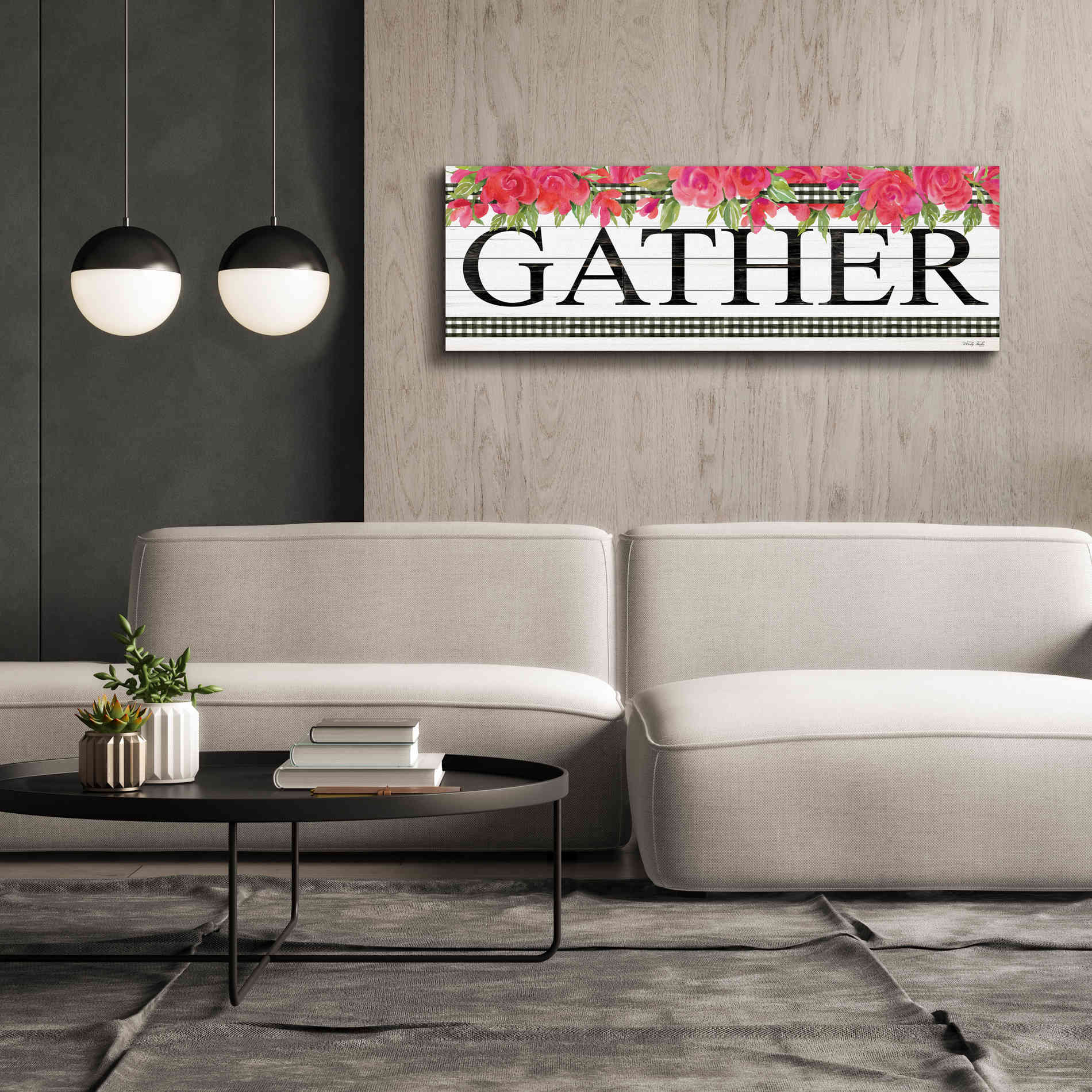 'Fuchsia Gather' by Cindy Jacobs, Canvas Wall Art,60 x 20