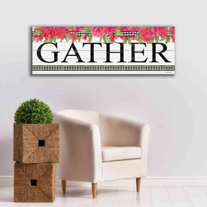 'Fuchsia Gather' by Cindy Jacobs, Canvas Wall Art,60 x 20