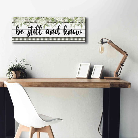 Image of 'Be Still & Know' by Cindy Jacobs, Canvas Wall Art,36 x 12