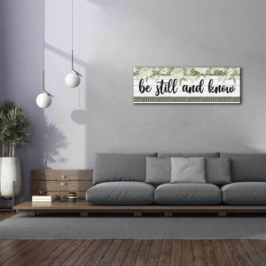 'Be Still & Know' by Cindy Jacobs, Canvas Wall Art,60 x 20