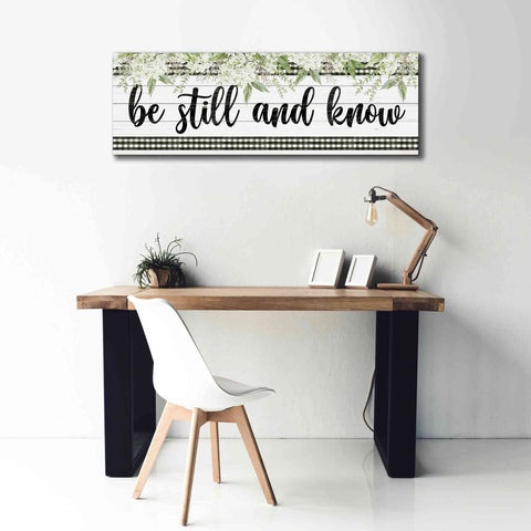 Image of 'Be Still & Know' by Cindy Jacobs, Canvas Wall Art,60 x 20