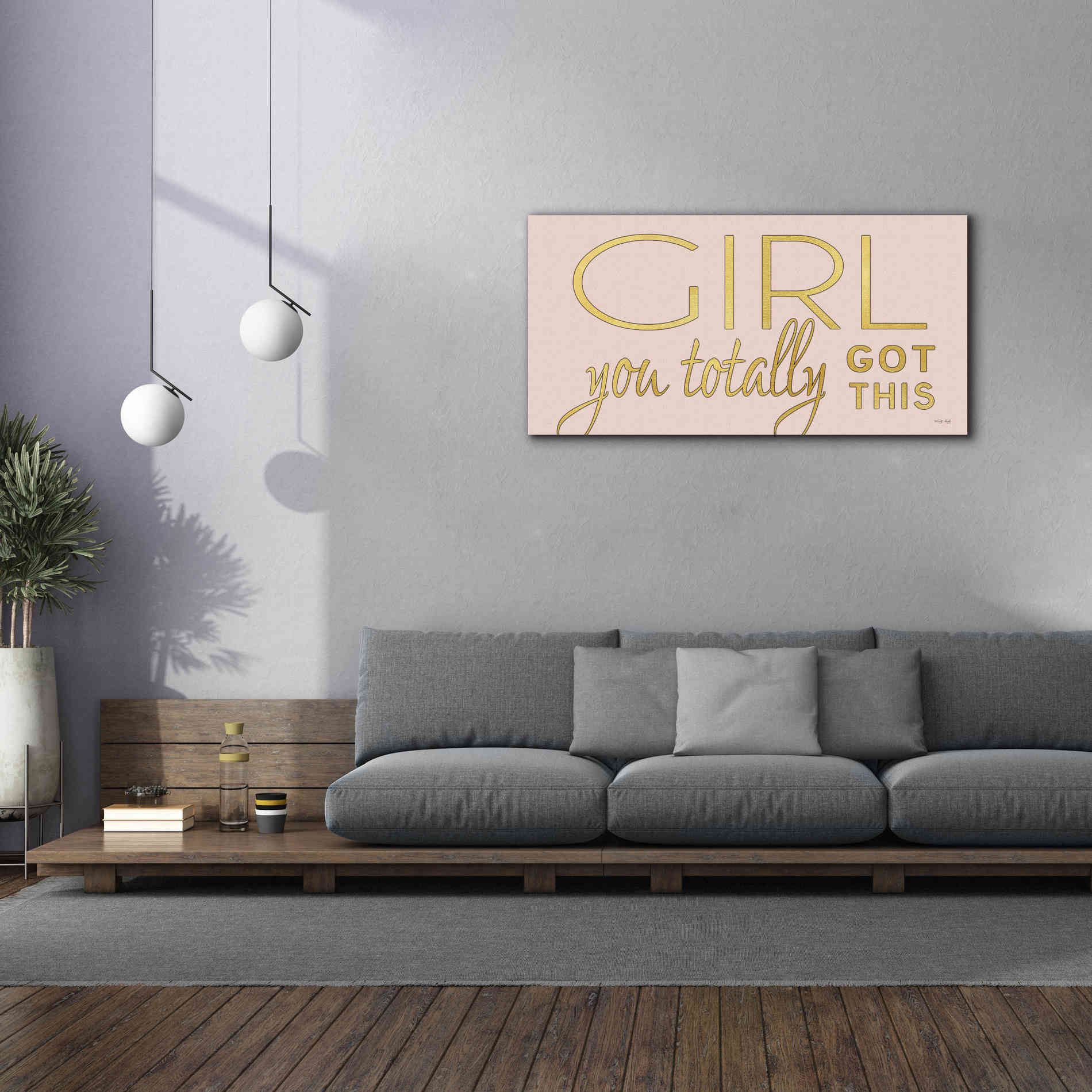 'Girl You Totally Got This' by Cindy Jacobs, Canvas Wall Art,60 x 30
