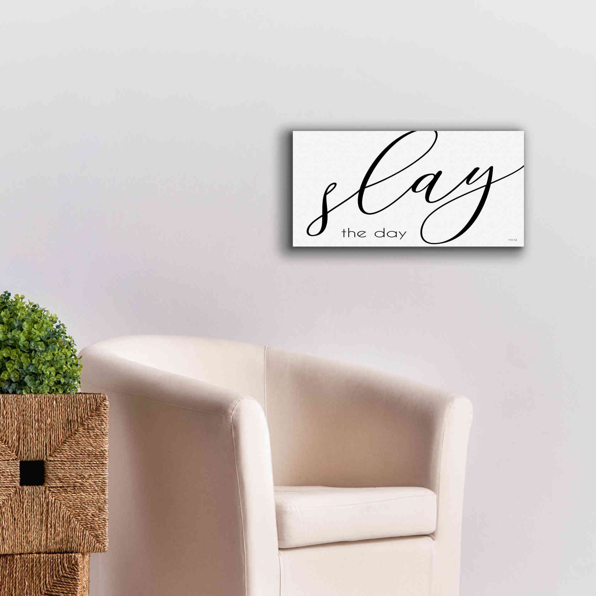 'Slay the Day' by Cindy Jacobs, Canvas Wall Art,24 x 12