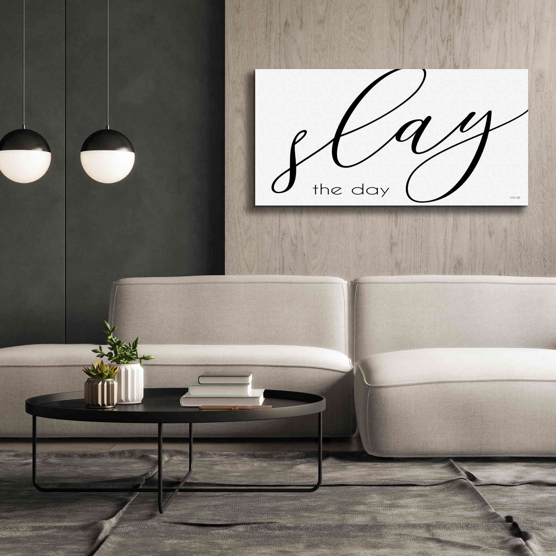 'Slay the Day' by Cindy Jacobs, Canvas Wall Art,60 x 30