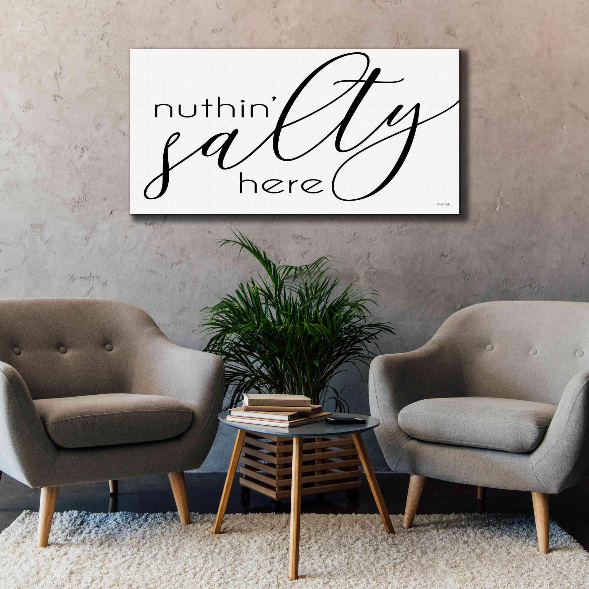 'Nuth'n Salty Here' by Cindy Jacobs, Canvas Wall Art,60 x 30