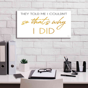 'I Did' by Cindy Jacobs, Canvas Wall Art,24 x 12